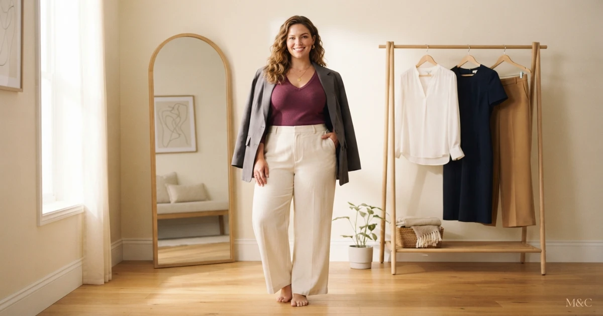 Editorial fashion example for a repeatable wardrobe system