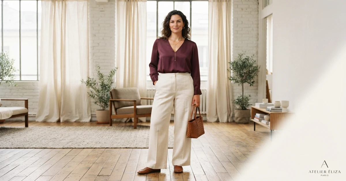 Editorial fashion example for upper-body width and line