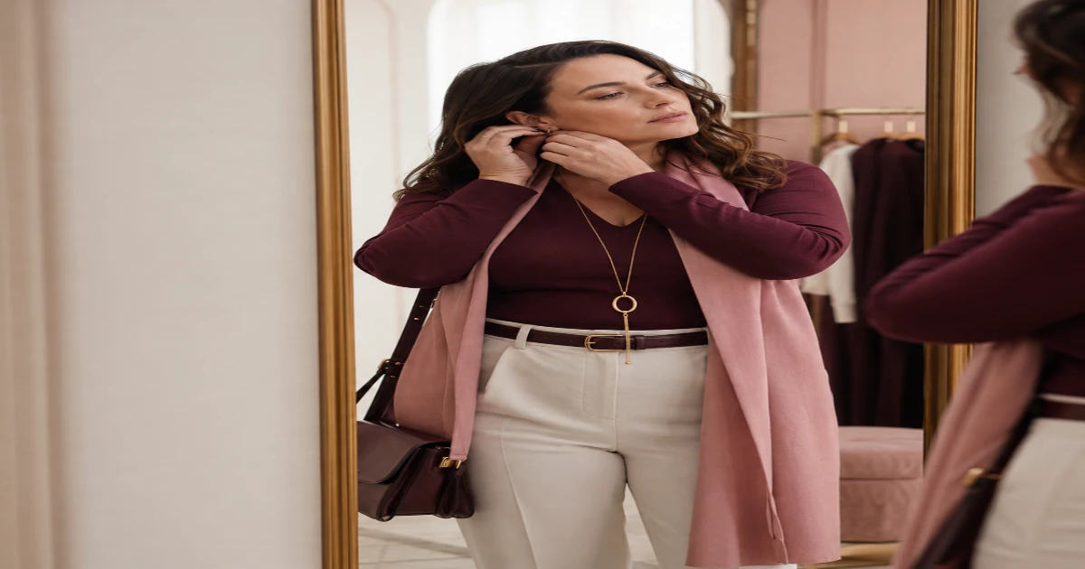 Editorial styling for accessorizing a large bust