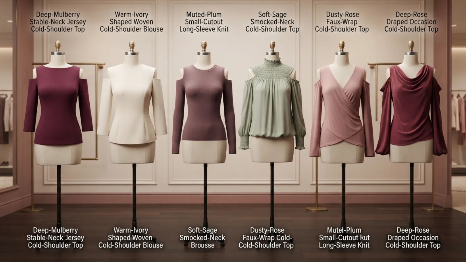 Best cold-shoulder tops for a large bust in six practical constructions