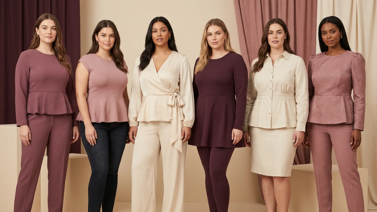 Best peplum tops online measurements for bust, waist seam, and hem
