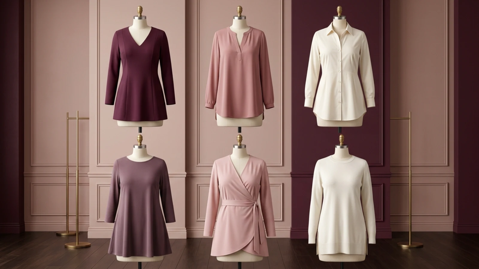 Tunic sitting reaching walking and layering fit test for a fuller bust