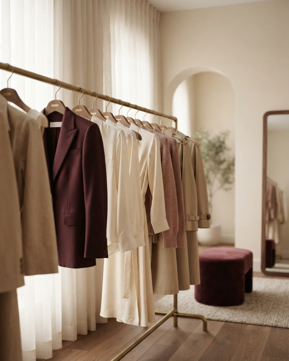 Curated clothing rail for a fit-first wardrobe