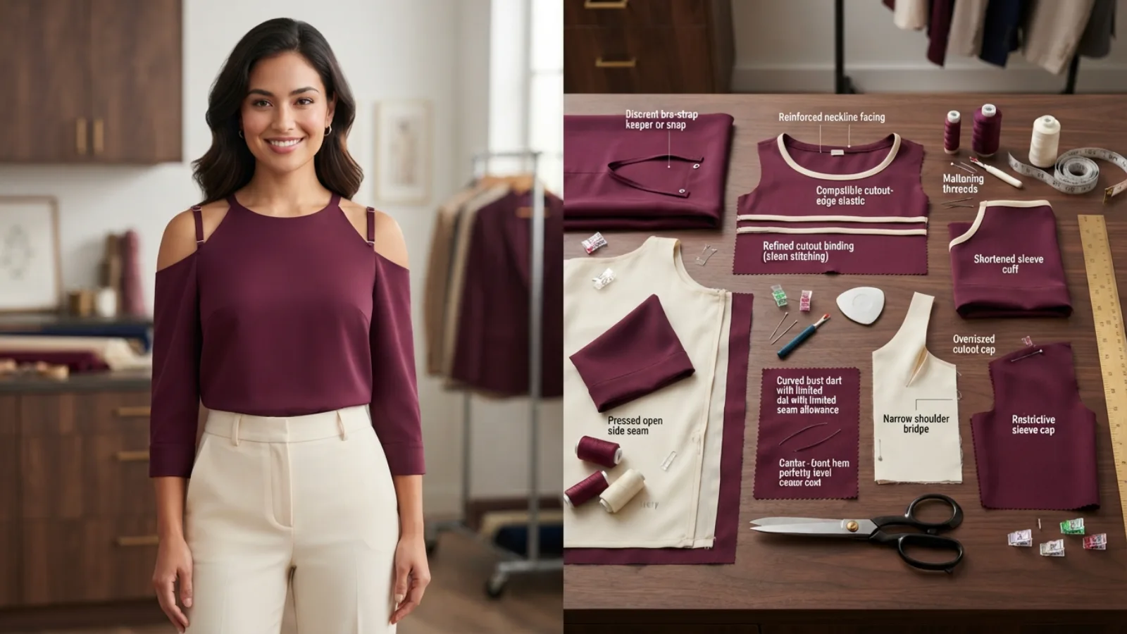 Best cold-shoulder tops online measurement guide for a large bust
