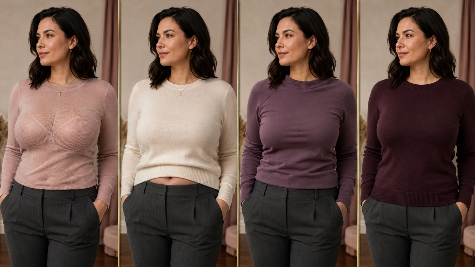 Best sweaters knit gauge recovery and opacity test for a fuller bust