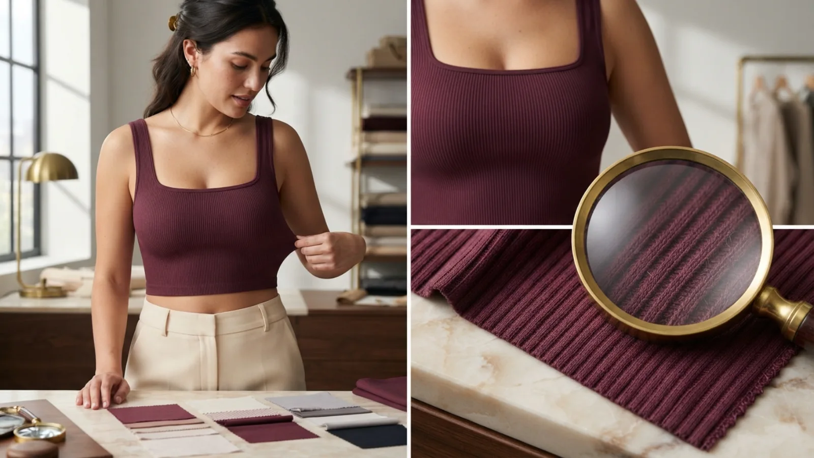 Online garment measurements for choosing a fuller-bust crop top