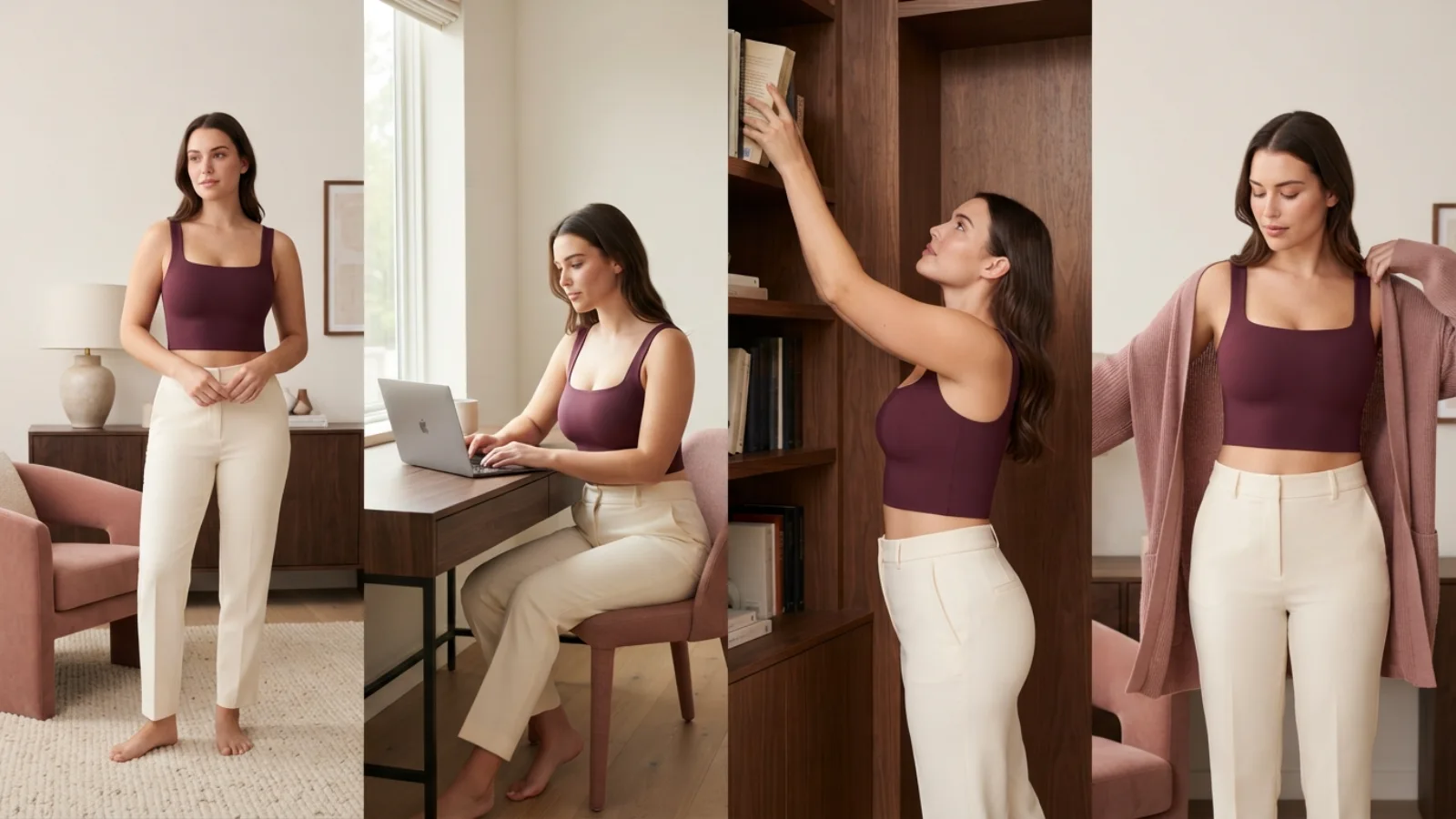 Best crop tops front length and high-rise waistband guide for a large bust