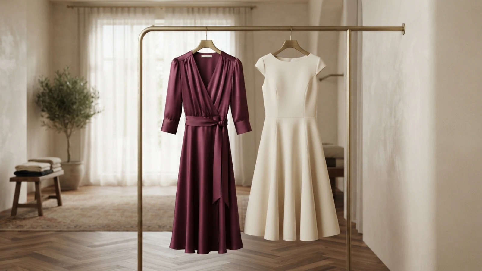 Dress silhouettes displayed for comparison
