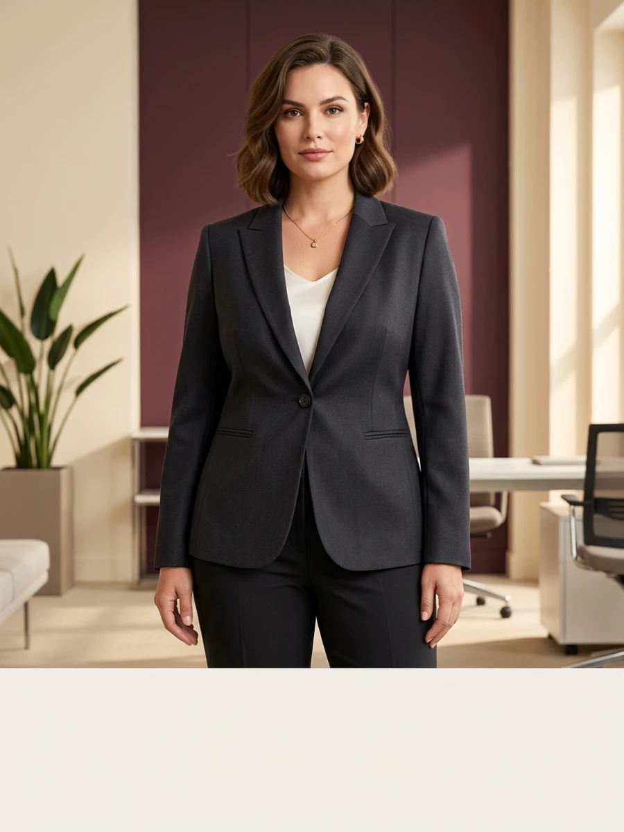 model wearing a tailored blazer