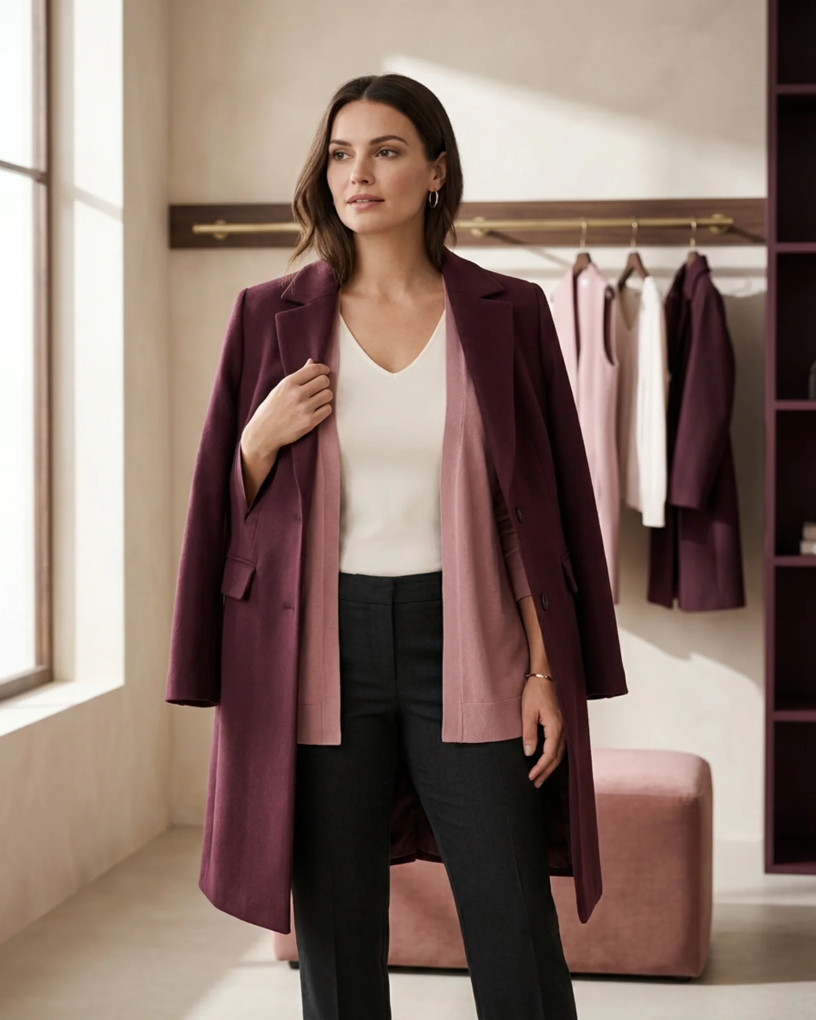 Editorial fashion example for stacked garment interaction