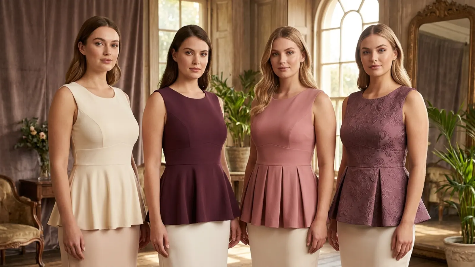 Best peplum tops compared by soft, controlled, pleated, and sculptural flare
