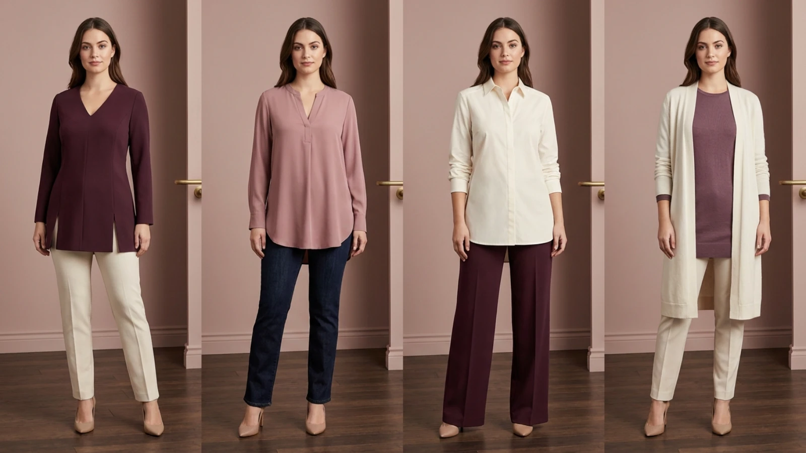 Tunic standing sitting reaching walking and layering fit test for a large bust