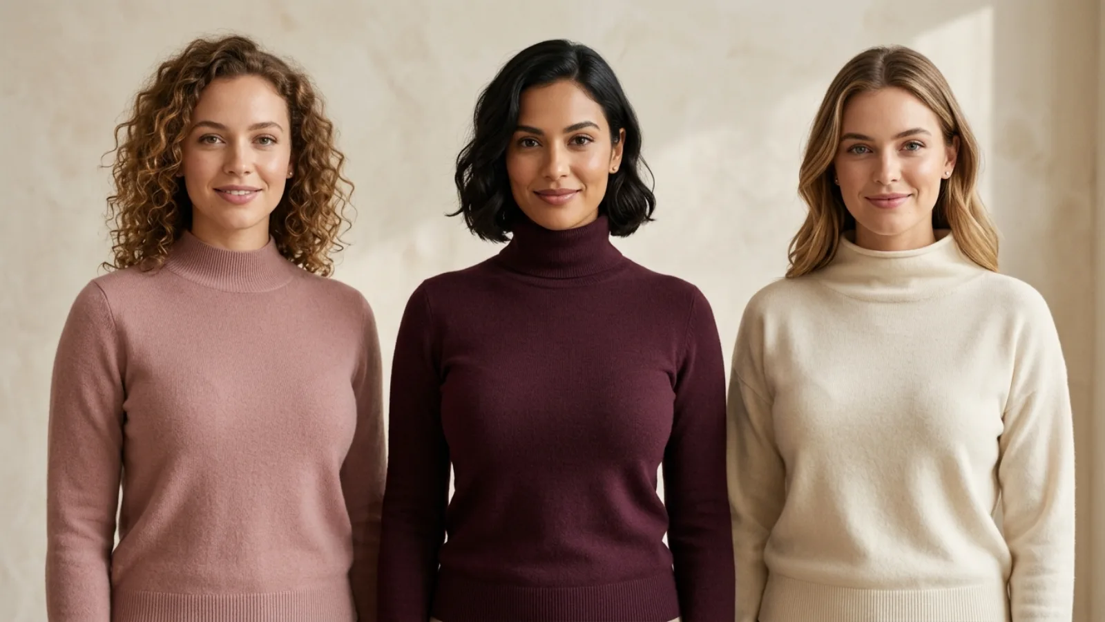 Best turtlenecks for a large bust with comfortable collars, opaque knit, and balanced fit