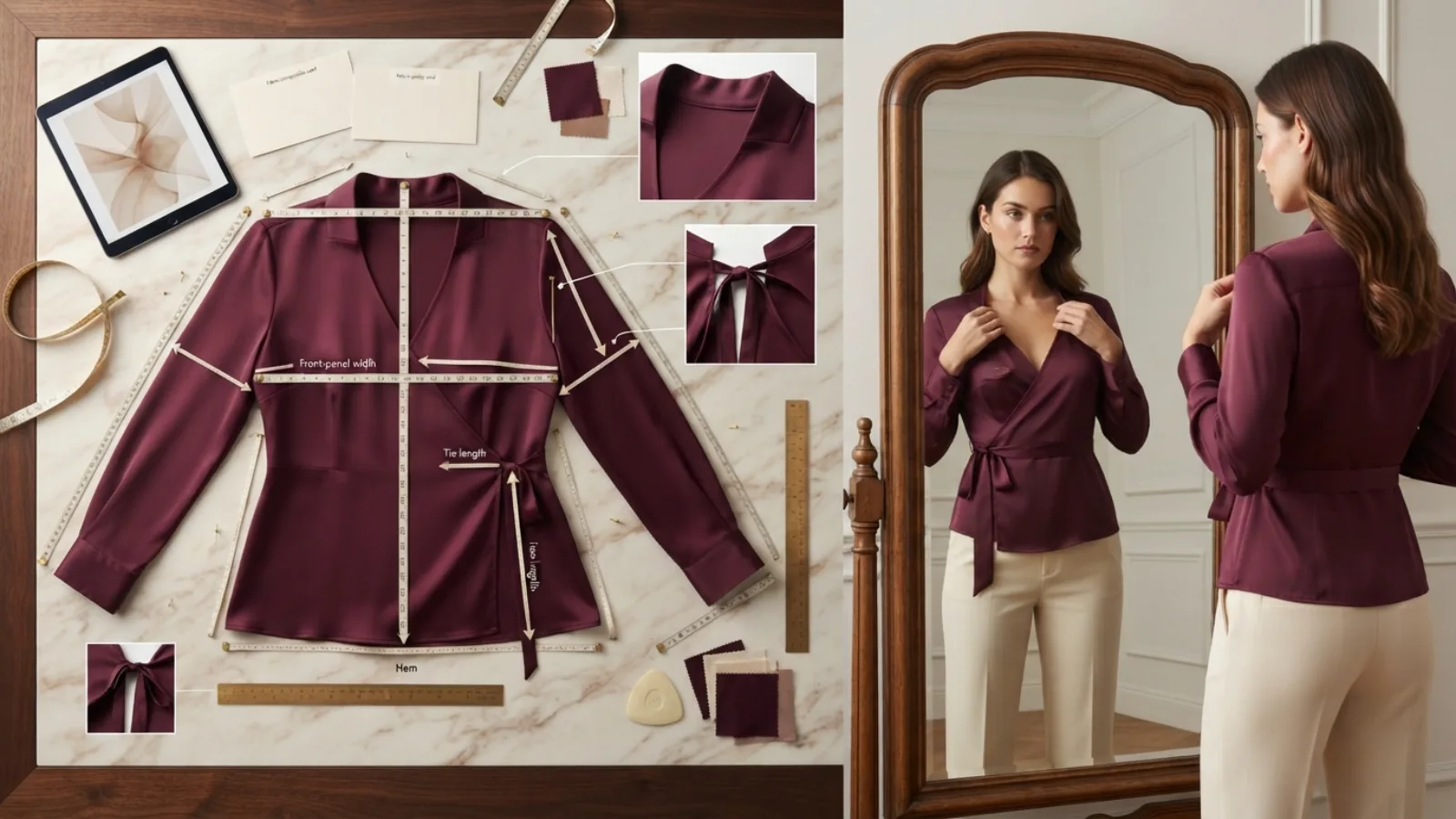 Best wrap tops movement and tie-placement test for a large bust