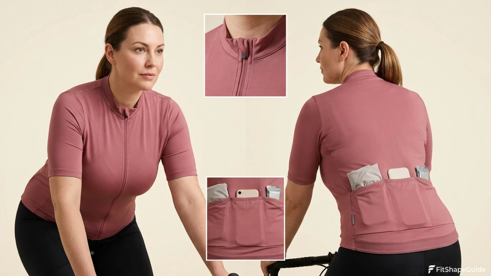 Cycling jersey zipper hem and rear pocket load test