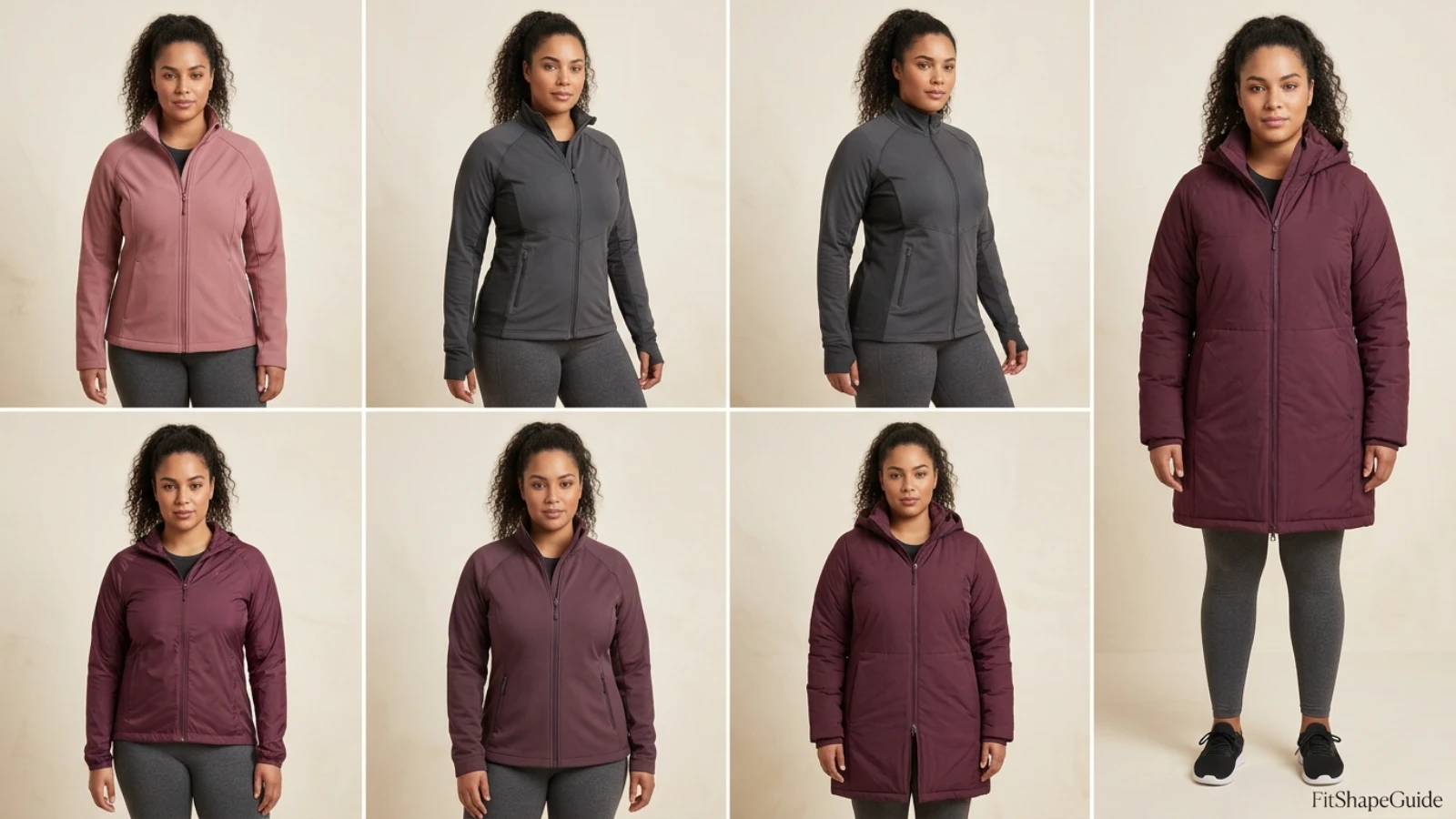 Athletic jacket bust ease and zipper fit for a fuller chest