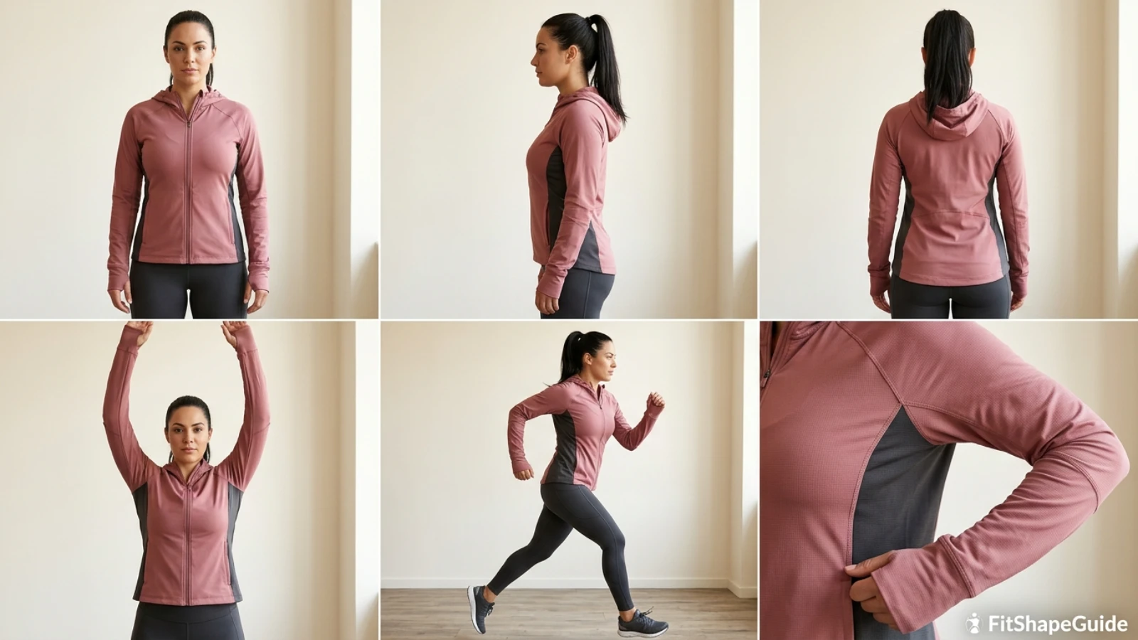 Shoulder sleeve and back mobility in athletic jackets for a large bust