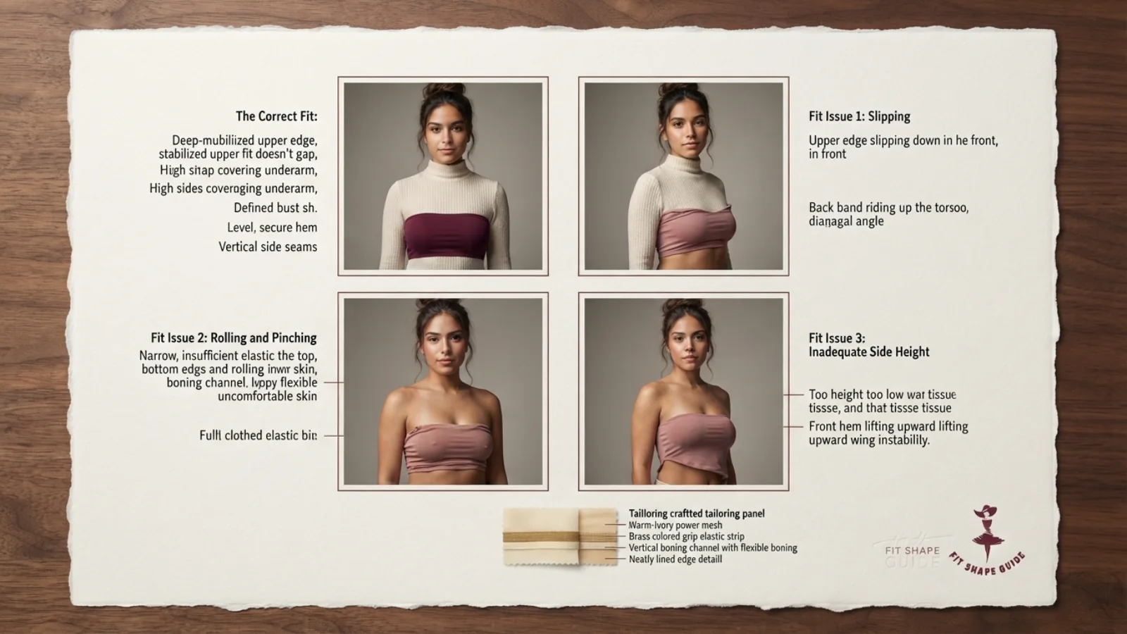 Six secure bandeau top constructions for a fuller bust