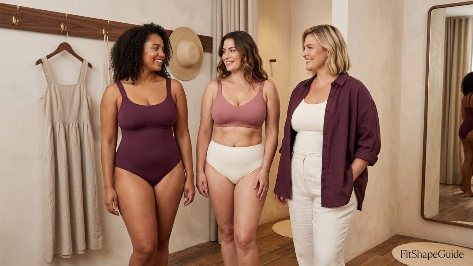 Supportive swimwear and bra foundations for fuller-bust beach vacation outfits