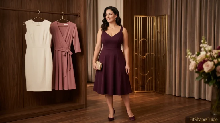 Best cocktail dresses for a large bust with secure necklines and shaped bodices