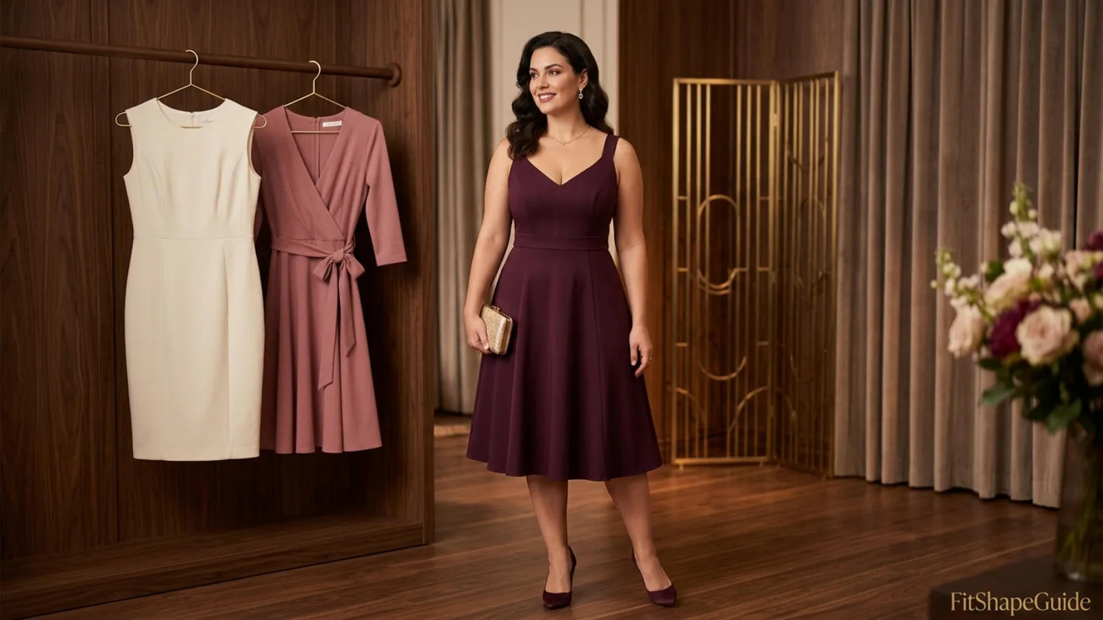 Best cocktail dresses for a large bust with supportive bodices and bra-friendly necklines