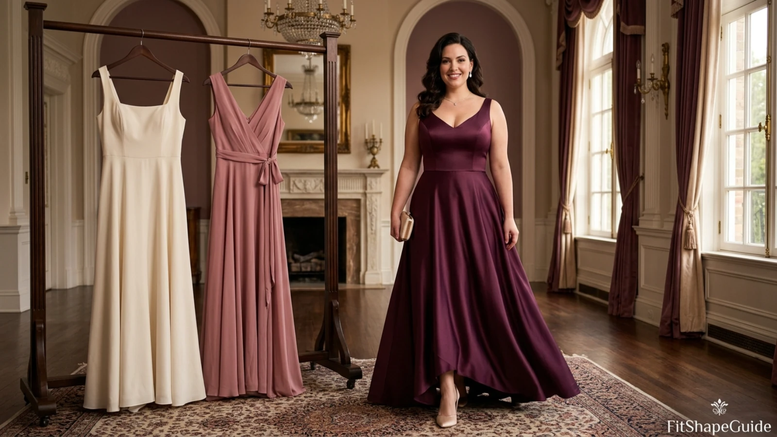 Best formal gowns for a large bust with supportive bodices secure necklines and balanced full-length skirts