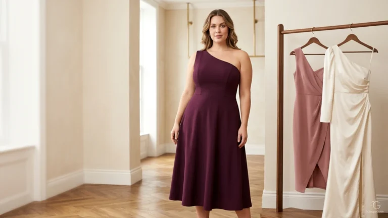 Best one-shoulder dresses for a large bust with shaped bodices stable waists and secure asymmetric necklines