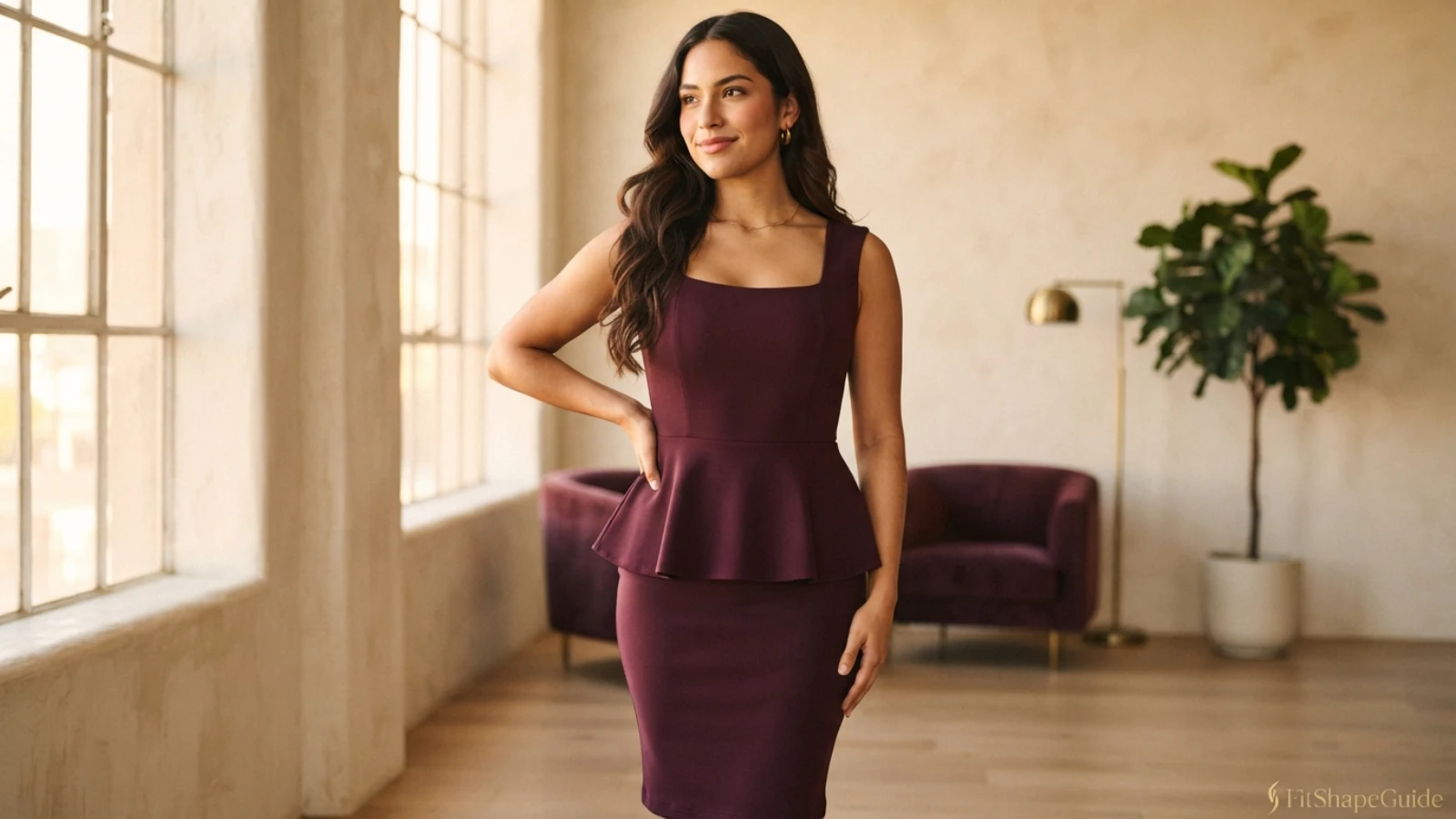 Best peplum dresses for a large bust with a supportive fitted bodice