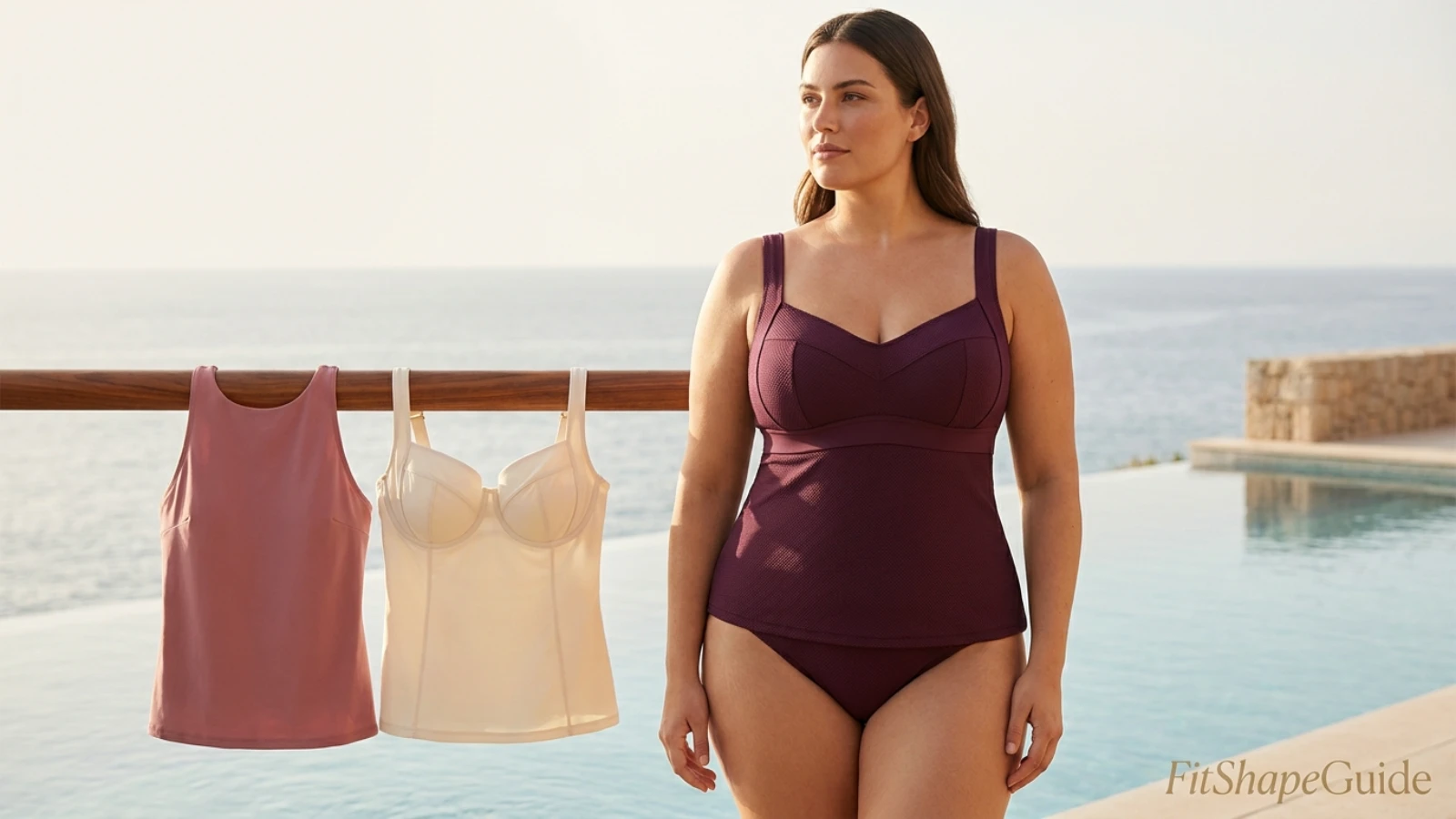 Best tankinis for a large bust with wide shoulder straps shaped bodices and stable underbusts