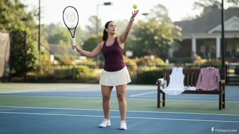 Best tennis outfits for a large bust with supportive layers and serving mobility