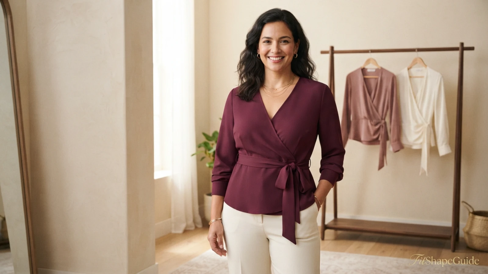 Best wrap blouses for a large bust with secure crossover coverage and balanced waist ties