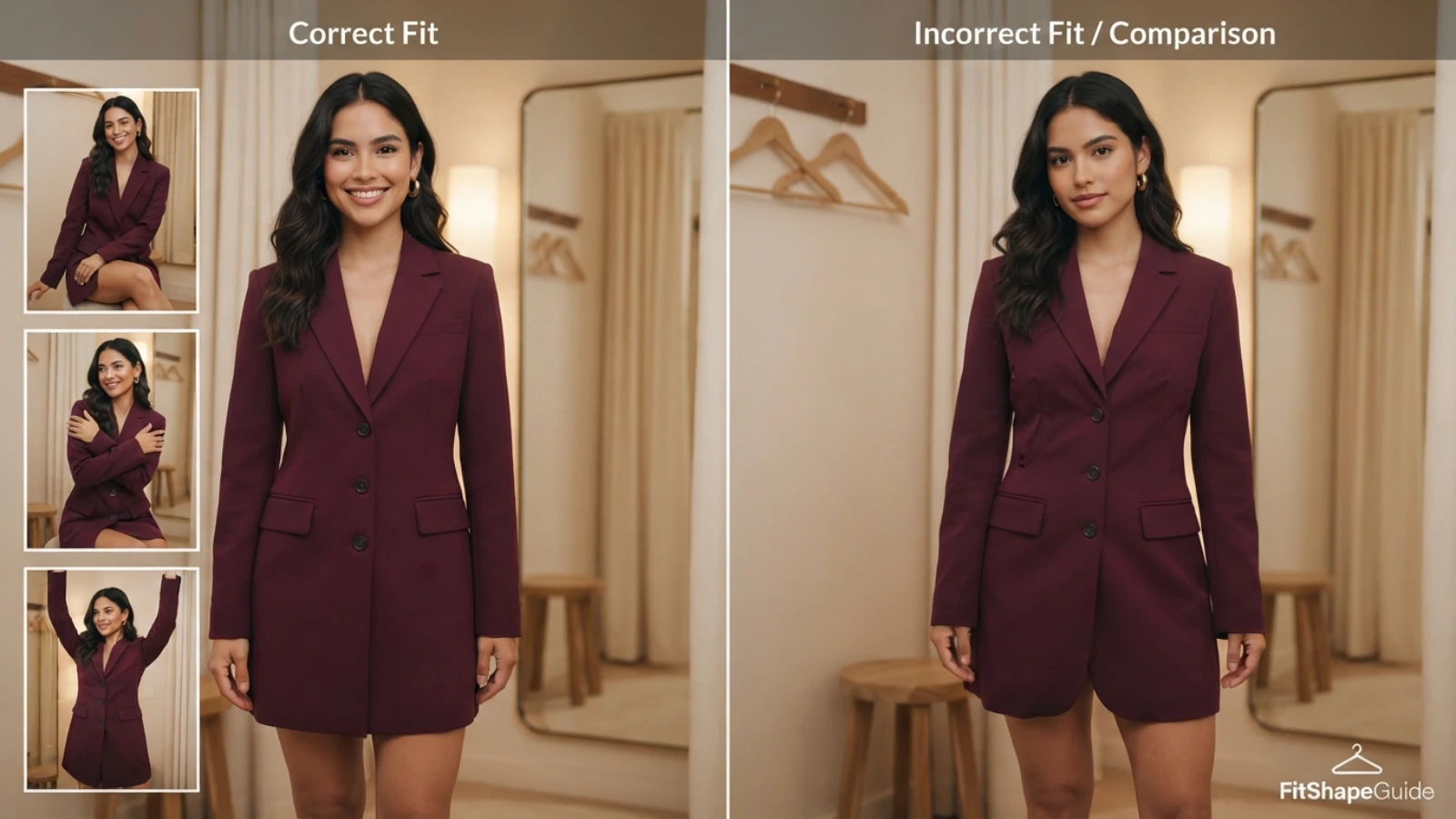 Movement test for the best blazer dresses for a large bust