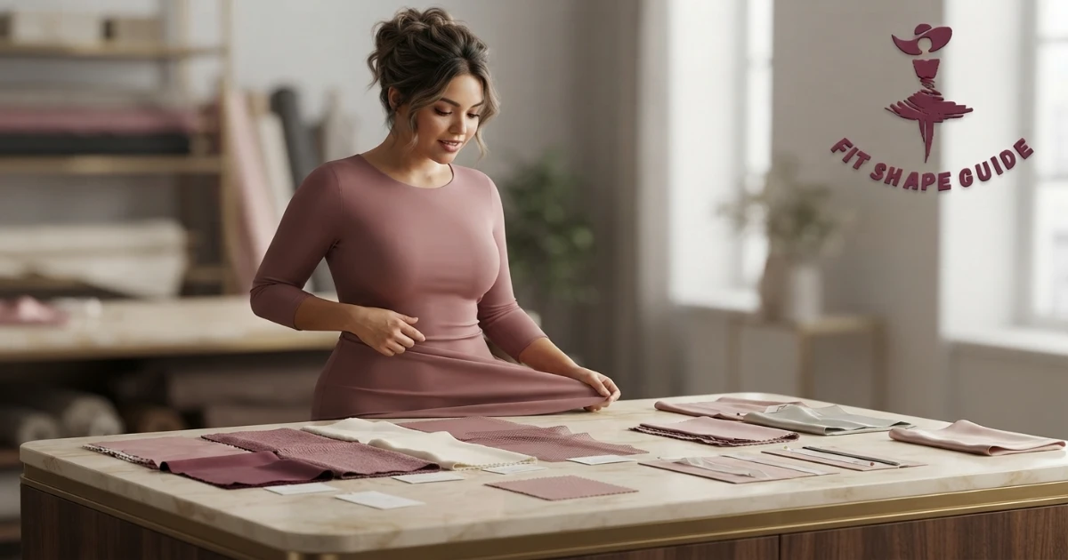 Fabric drape opacity and recovery test for fuller-bust bodycon dresses