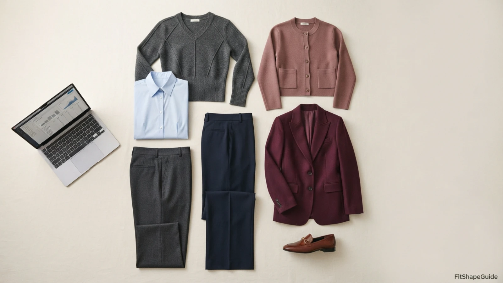 Business casual capsule wardrobe and online buying check for a large bust