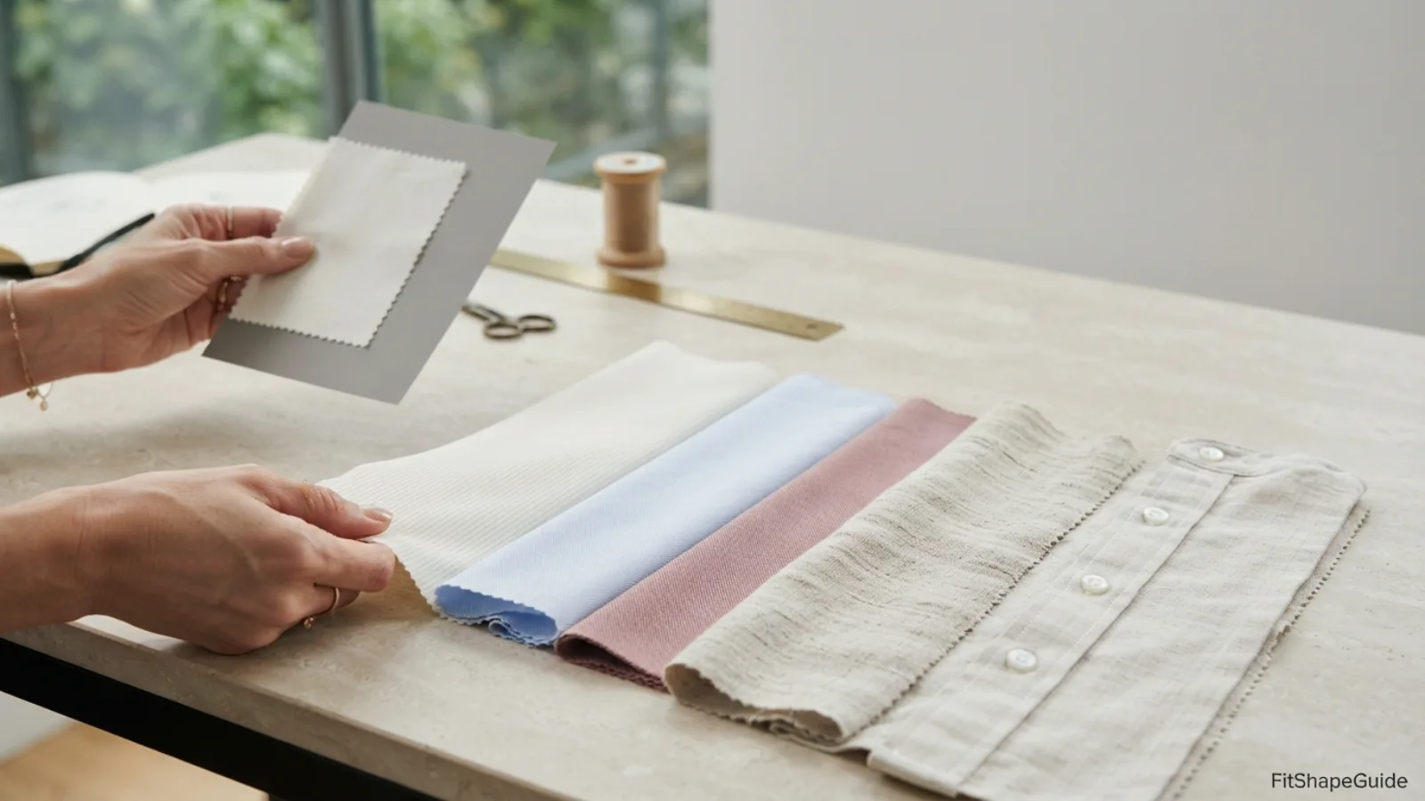 Stretch recovery and opacity test for button-down shirts
