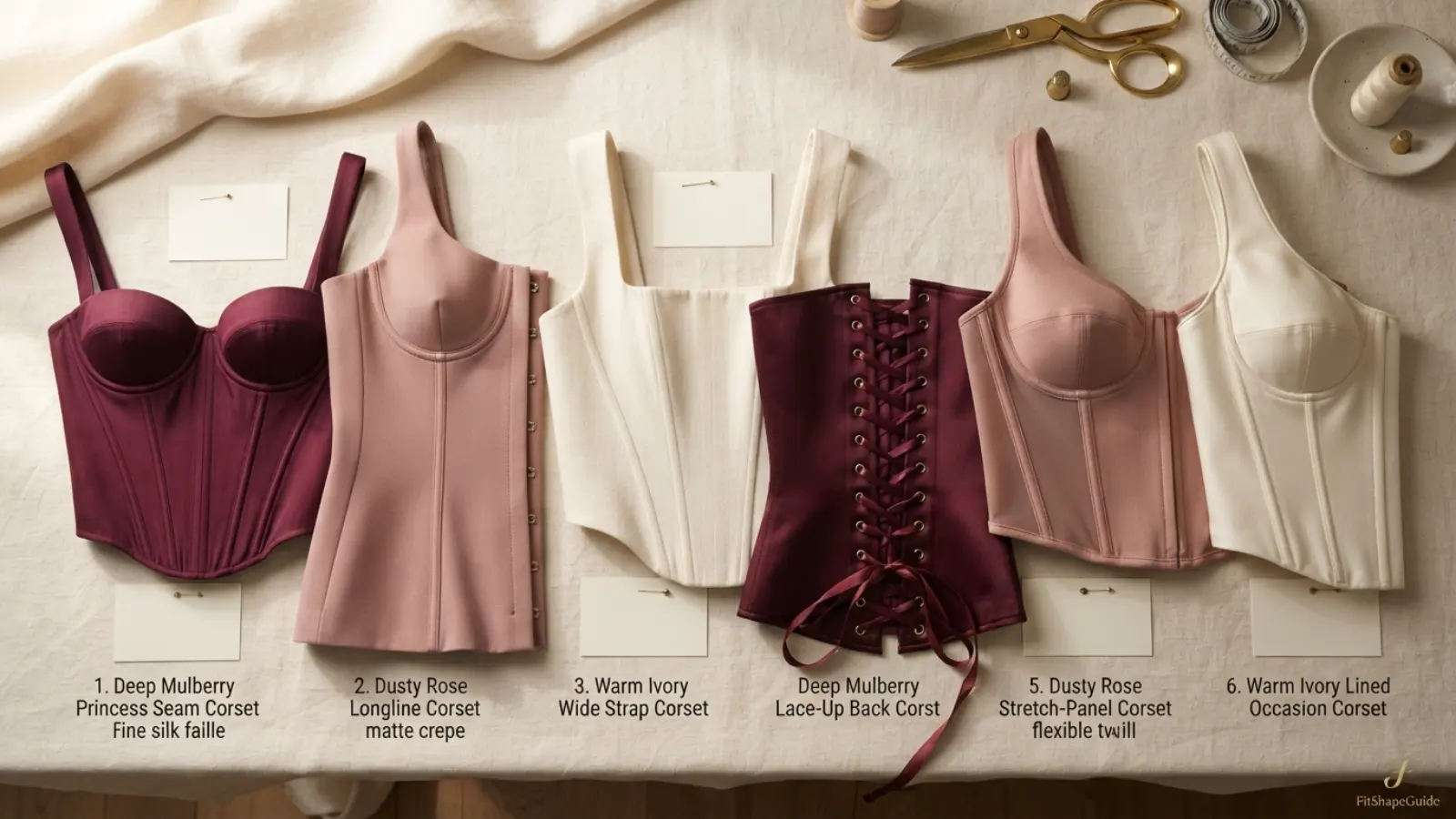 Supportive corset dress constructions for fuller busts