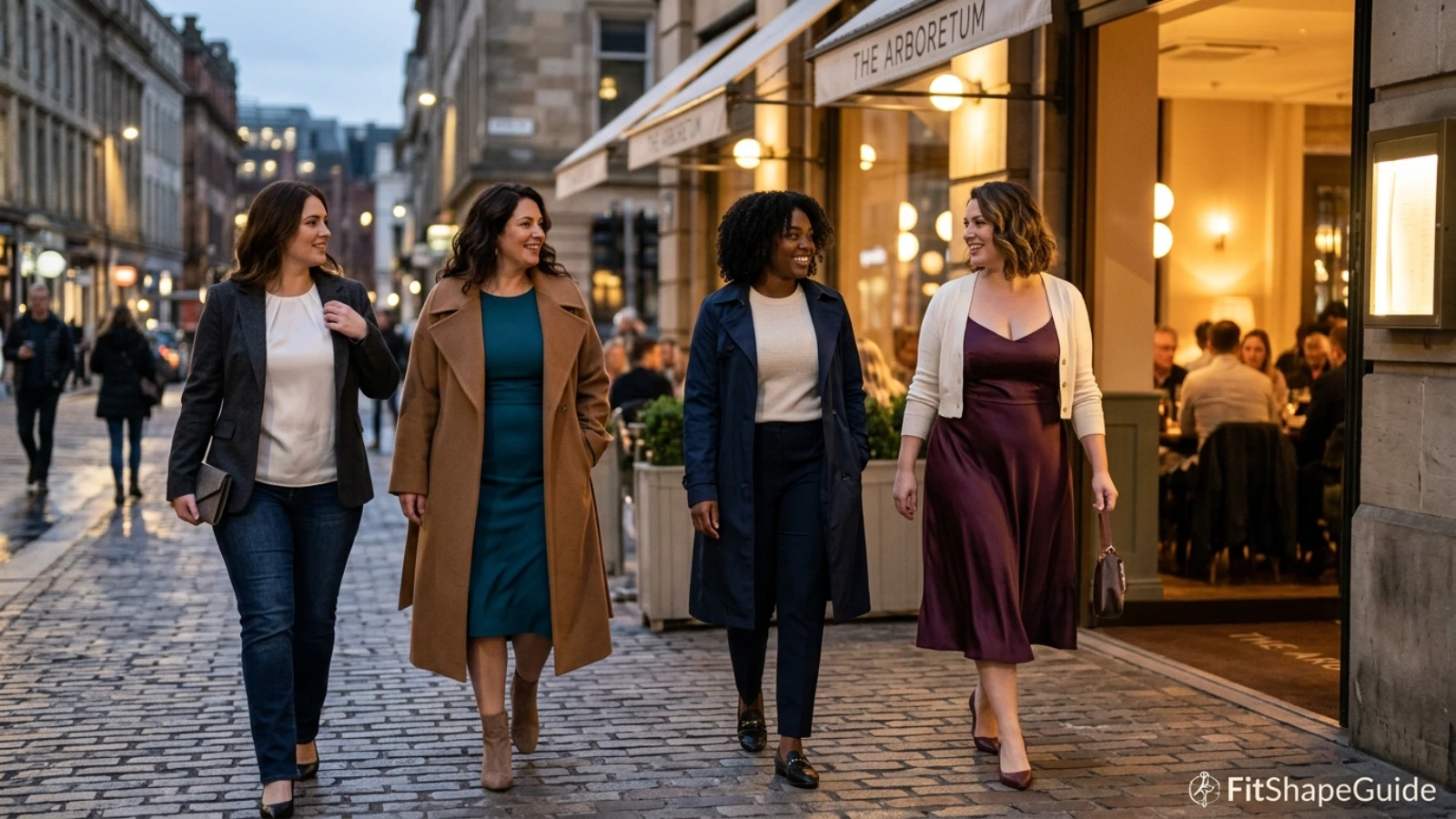 Date night layers and weather options for a large bust