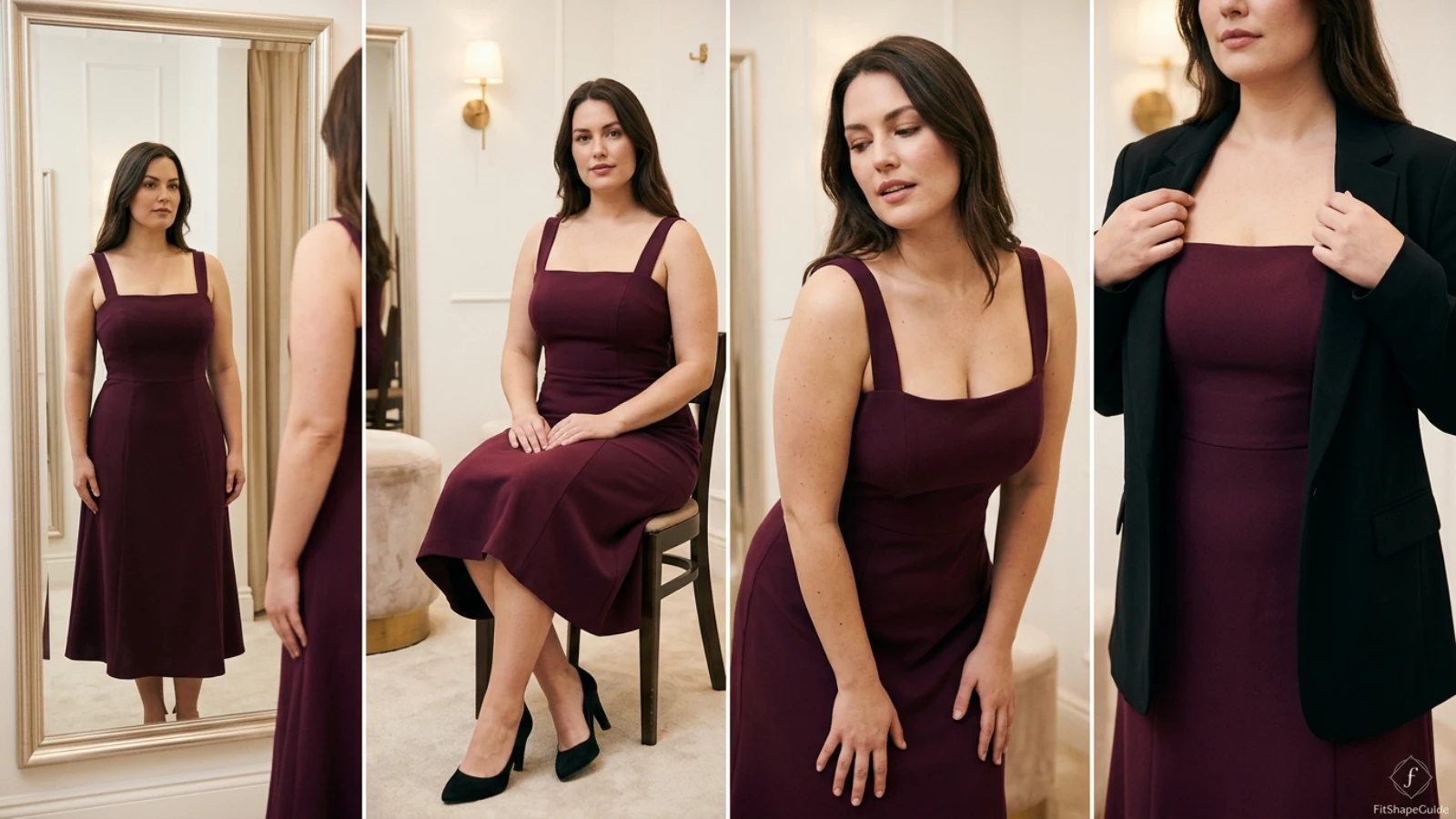 Date night neckline and bra fit checks for a large bust