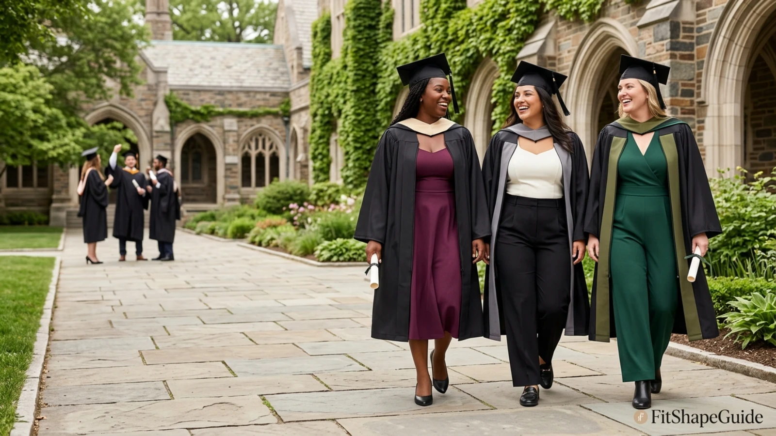 Three gown-ready graduation outfits for a large bust