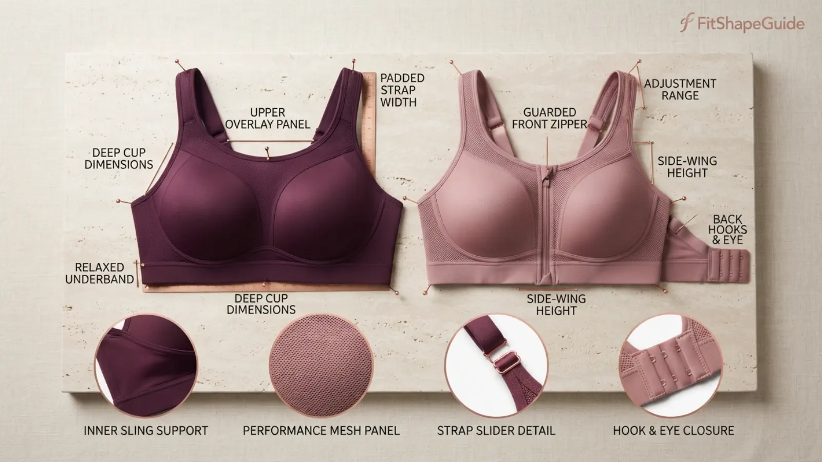 Online measurements for a high-impact sports bra for a large bust