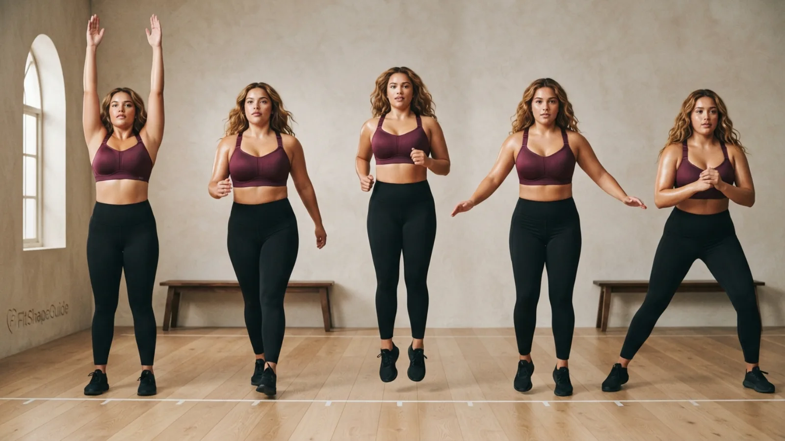 High-impact sports bra running jumping and directional movement test
