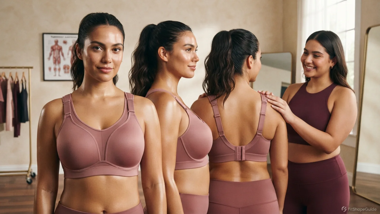 High-impact sports bra support anatomy for a fuller bust
