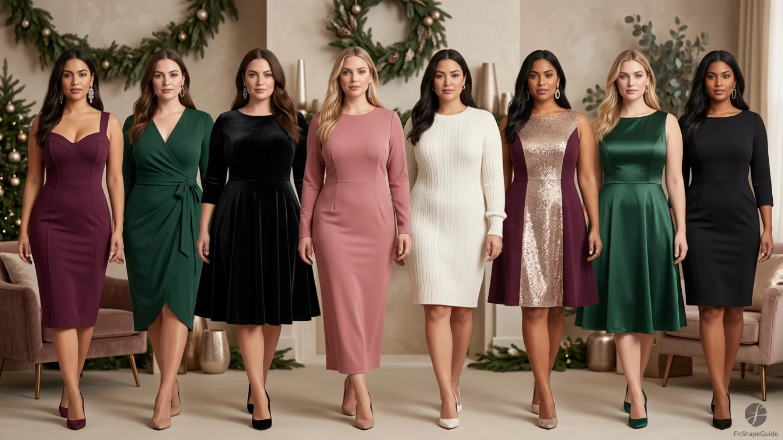 Eight holiday party dress styles for a fuller bust