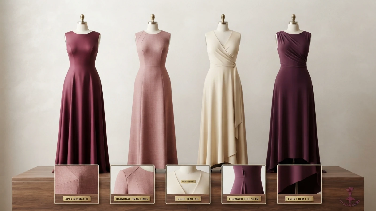 maxi dress bodice fit comparison for a large bust