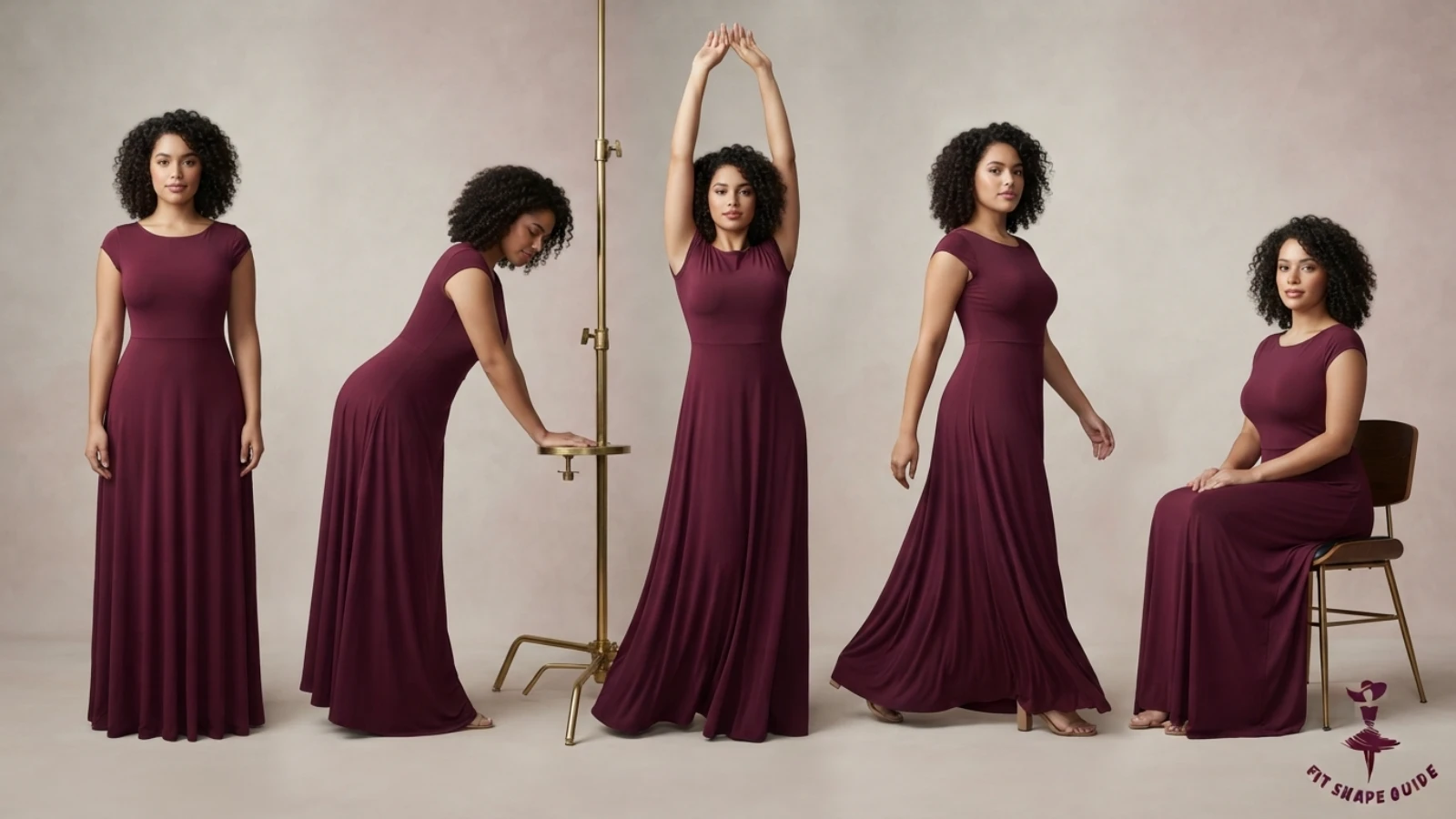 maxi dress movement and coverage test for a fuller bust