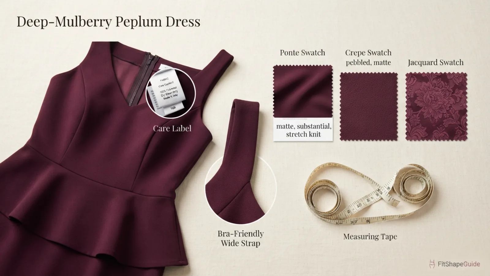 Buying checklist for peplum dresses for fuller busts