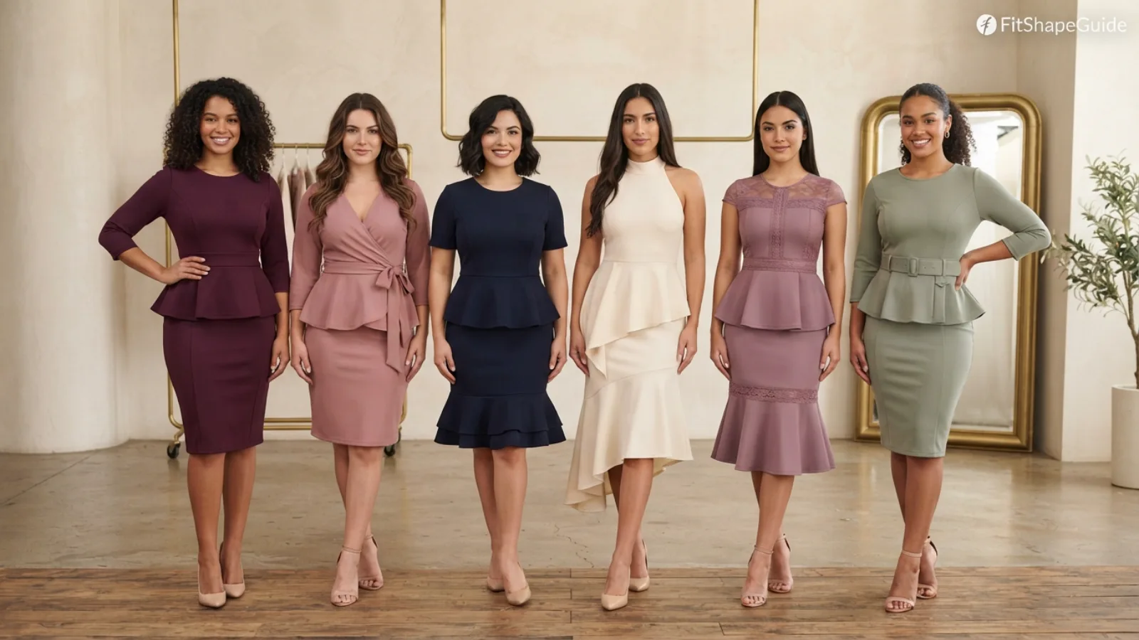 Supportive peplum dress styles for fuller busts