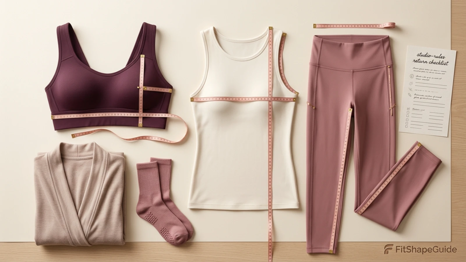 Online buying checks for Pilates outfits for a large bust
