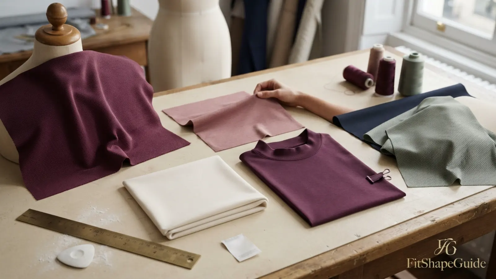 Piqué jersey interlock cotton stretch and performance polo fabrics compared for texture drape opacity and recovery