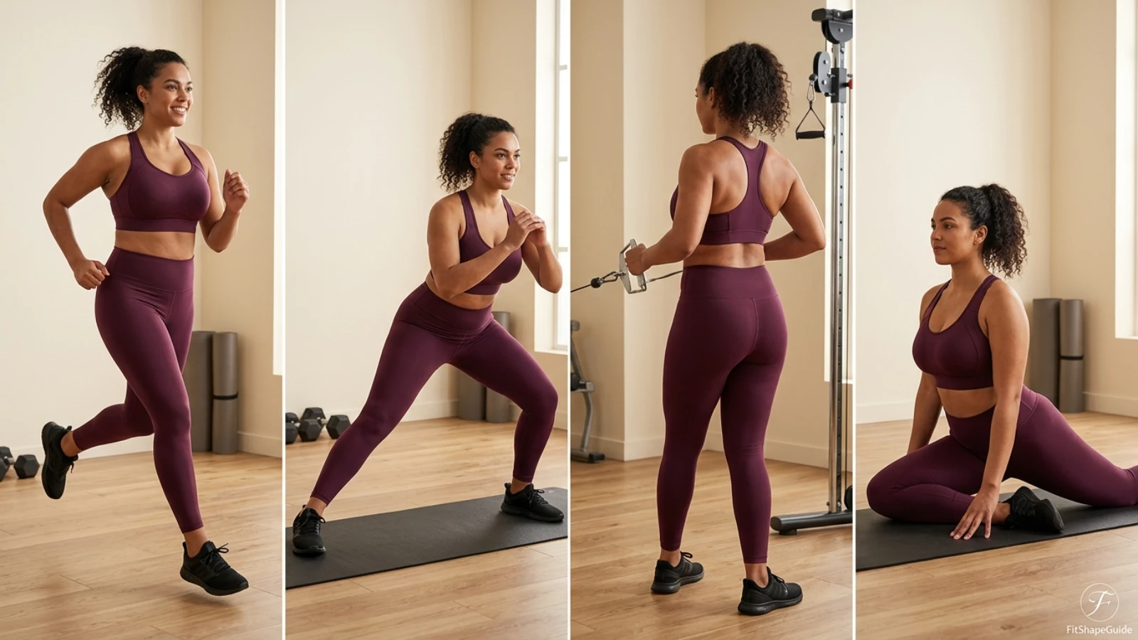 Racerback sports bra activity testing for running HIIT lifting and floorwork